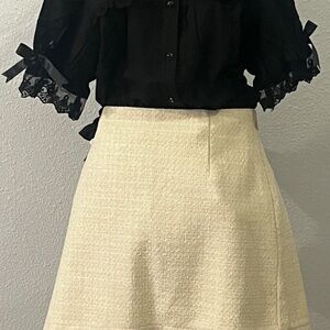 Abercrombie & Fitch Tween Cream Mini Skirt Size M